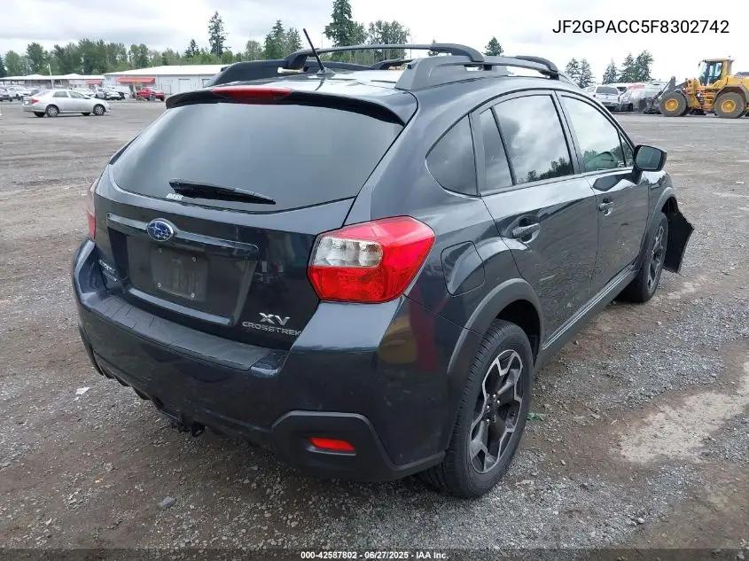 2015 Subaru Xv Crosstrek 2.0I Premium VIN: JF2GPACC5F8302742 Lot: 42587802