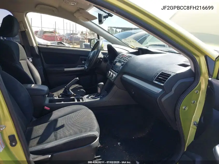 2015 Subaru Xv Crosstrek Hybrid VIN: JF2GPBCC8FH216699 Lot: 42625211
