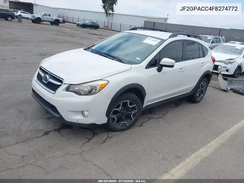 2015 Subaru Xv Crosstrek 2.0I Premium VIN: JF2GPACC4F8274772 Lot: 42746465