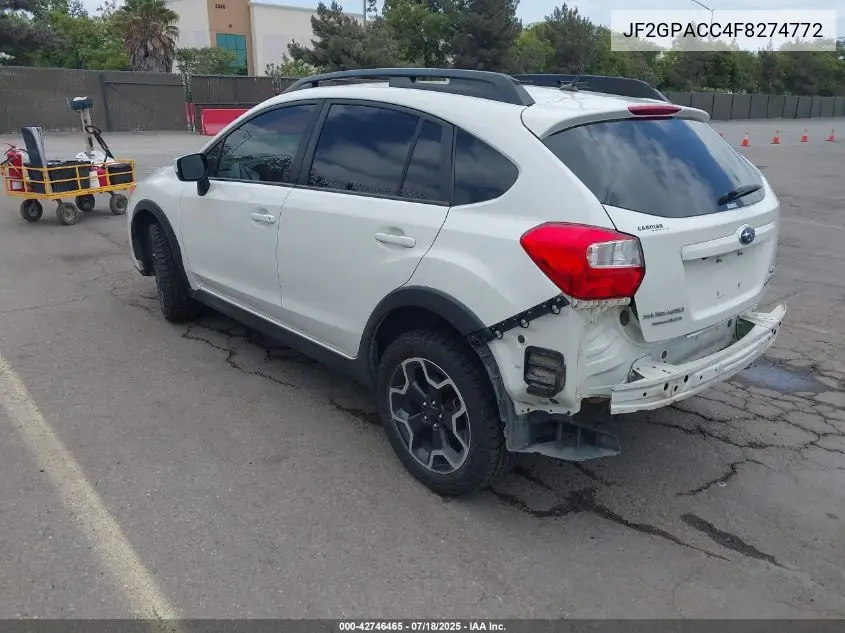 2015 Subaru Xv Crosstrek 2.0I Premium VIN: JF2GPACC4F8274772 Lot: 42746465