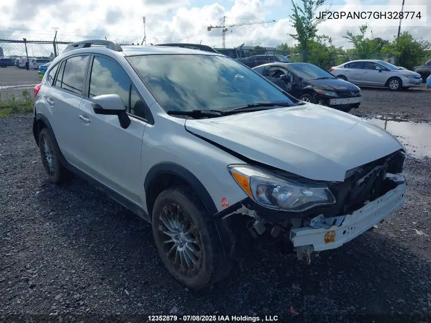2016 Subaru Crosstrek VIN: JF2GPANC7GH328774 Lot: 12352879