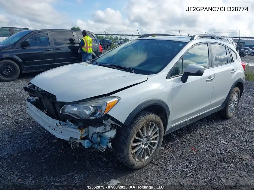 2016 Subaru Crosstrek VIN: JF2GPANC7GH328774 Lot: 12352879