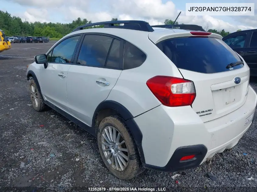 2016 Subaru Crosstrek VIN: JF2GPANC7GH328774 Lot: 12352879