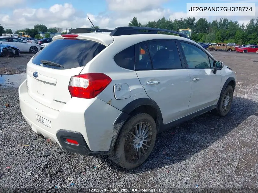 2016 Subaru Crosstrek VIN: JF2GPANC7GH328774 Lot: 12352879