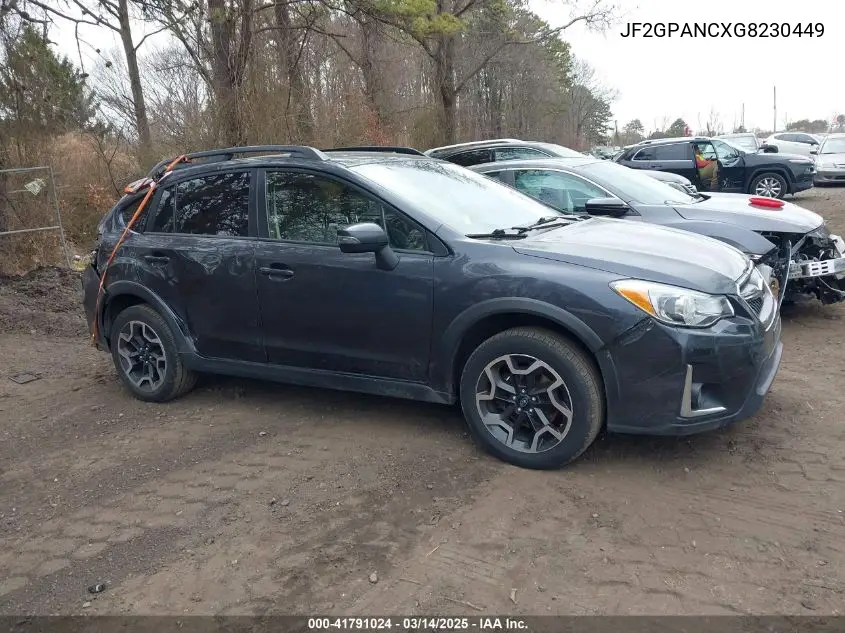 2016 Subaru Crosstrek 2.0I Limited VIN: JF2GPANCXG8230449 Lot: 41791024