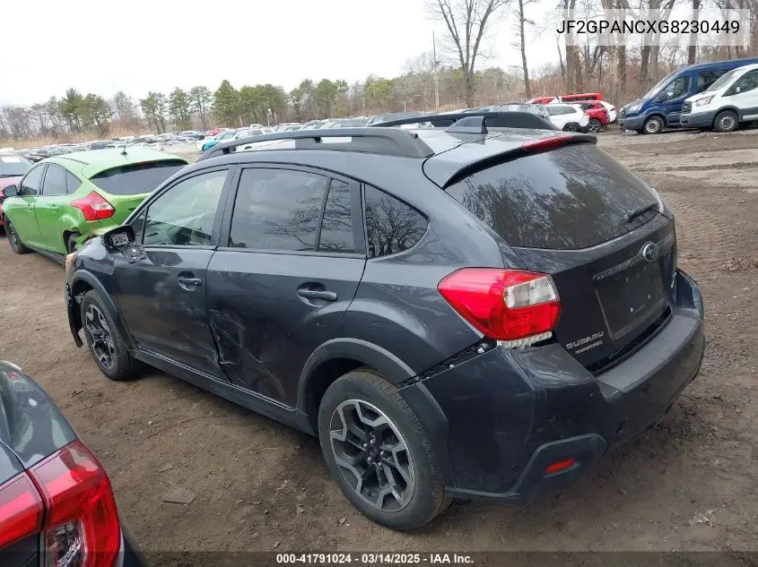 2016 Subaru Crosstrek 2.0I Limited VIN: JF2GPANCXG8230449 Lot: 41791024