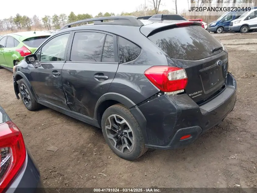 2016 Subaru Crosstrek 2.0I Limited VIN: JF2GPANCXG8230449 Lot: 41791024