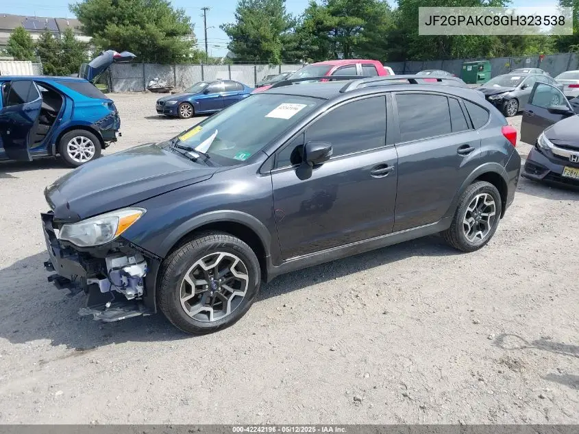 2016 Subaru Crosstrek 2.0I Limited VIN: JF2GPAKC8GH323538 Lot: 42242196