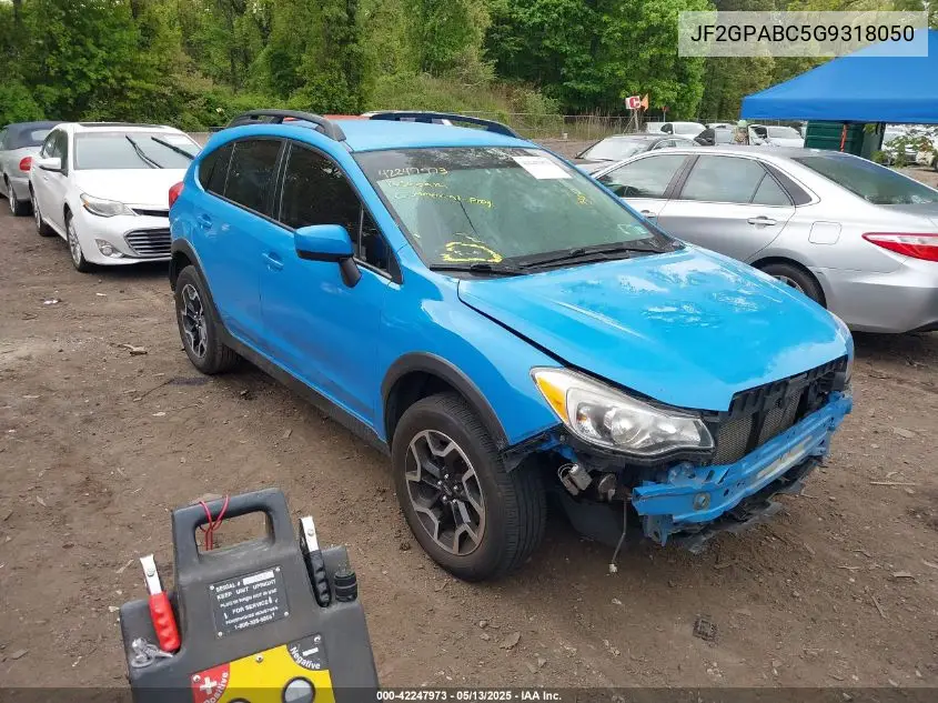 2016 Subaru Crosstrek 2.0I Premium VIN: JF2GPABC5G9318050 Lot: 42247973
