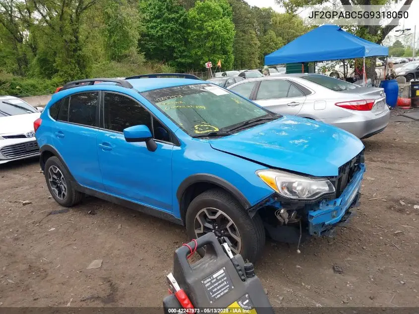 2016 Subaru Crosstrek 2.0I Premium VIN: JF2GPABC5G9318050 Lot: 42247973