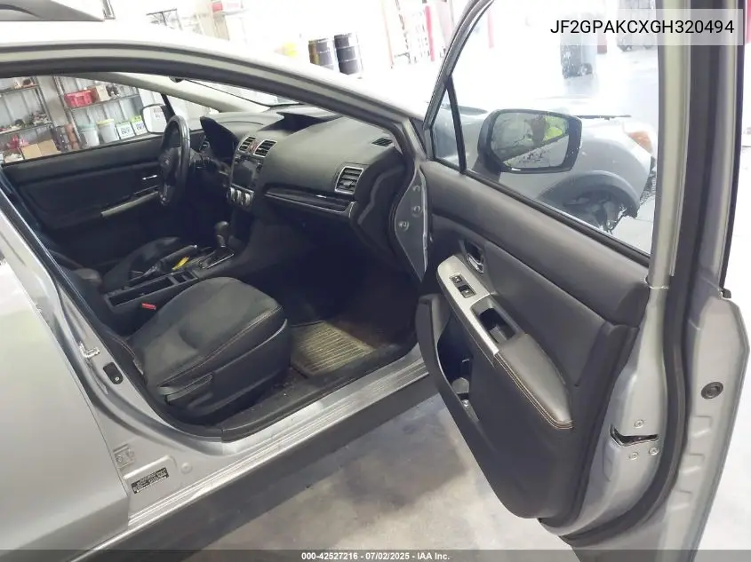 2016 Subaru Crosstrek 2.0I Limited VIN: JF2GPAKCXGH320494 Lot: 42527216