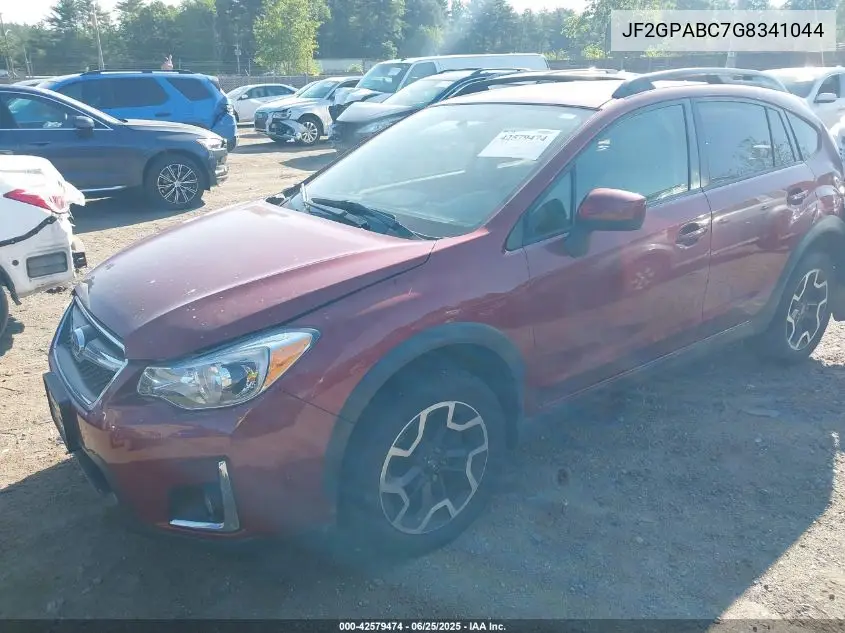 2016 Subaru Crosstrek 2.0I Premium VIN: JF2GPABC7G8341044 Lot: 42579474