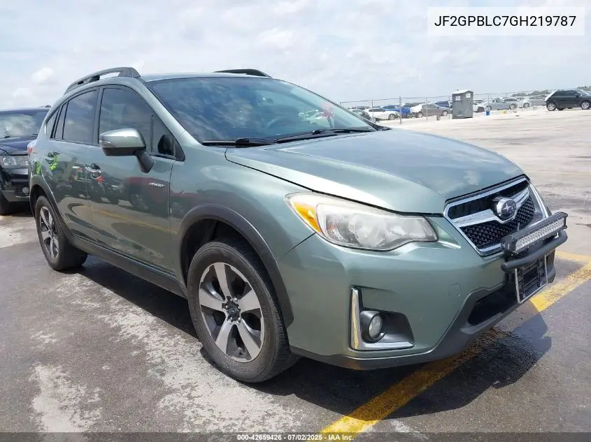 2016 Subaru Crosstrek Hybrid Touring VIN: JF2GPBLC7GH219787 Lot: 42659426