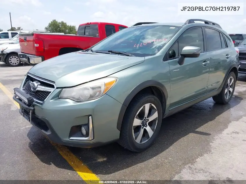 2016 Subaru Crosstrek Hybrid Touring VIN: JF2GPBLC7GH219787 Lot: 42659426