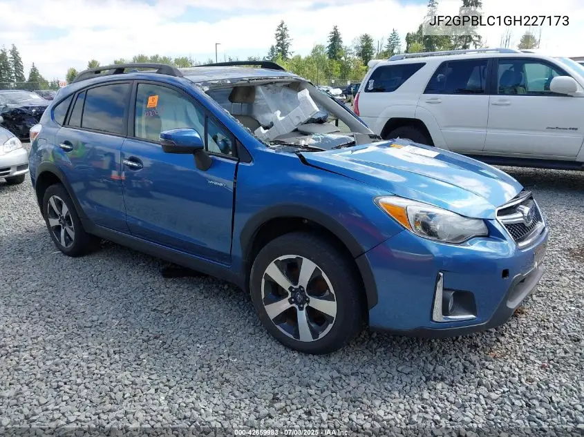 2016 Subaru Crosstrek Hybrid Touring VIN: JF2GPBLC1GH227173 Lot: 42659983