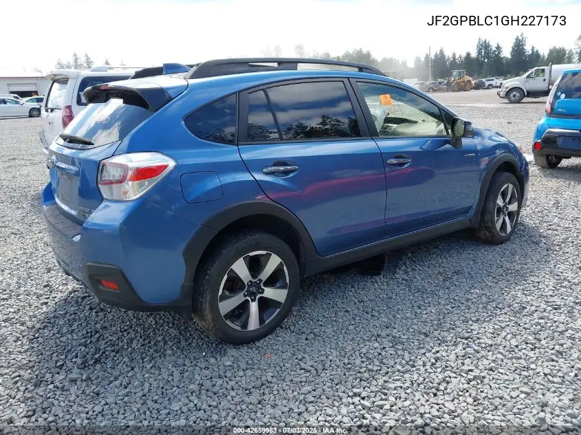 2016 Subaru Crosstrek Hybrid Touring VIN: JF2GPBLC1GH227173 Lot: 42659983