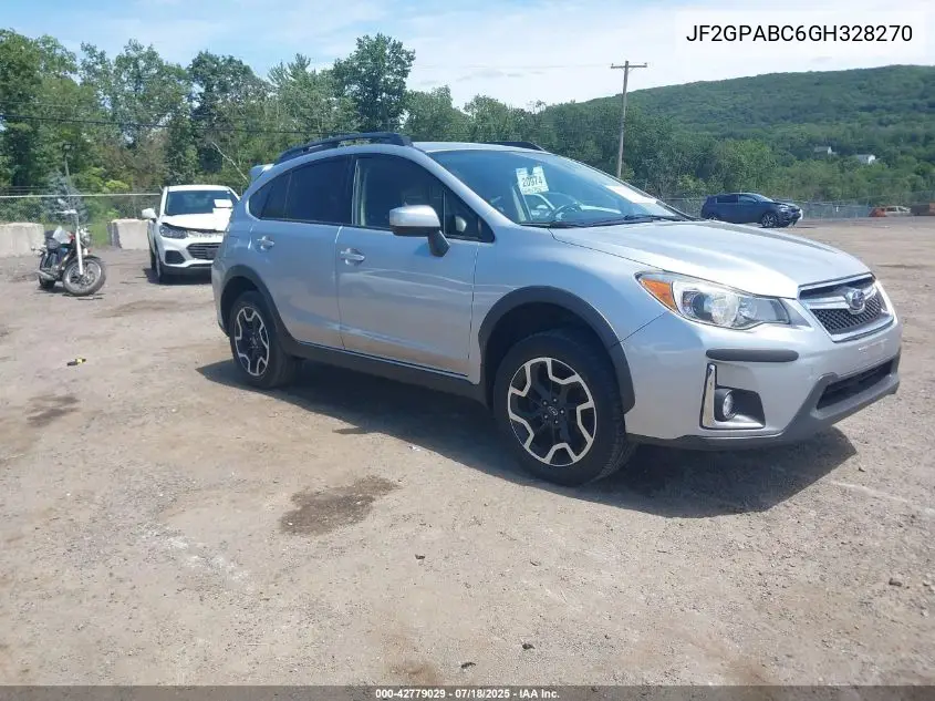 2016 Subaru Crosstrek 2.0I Premium VIN: JF2GPABC6GH328270 Lot: 42779029
