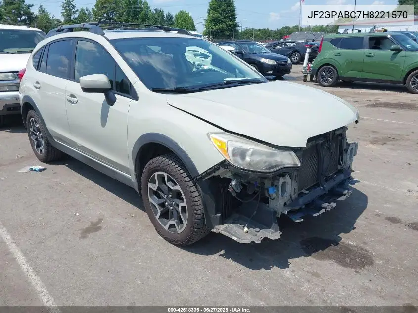 2017 Subaru Crosstrek Premium VIN: JF2GPABC7H8221570 Lot: 42618335