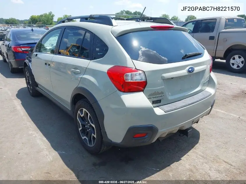 2017 Subaru Crosstrek Premium VIN: JF2GPABC7H8221570 Lot: 42618335