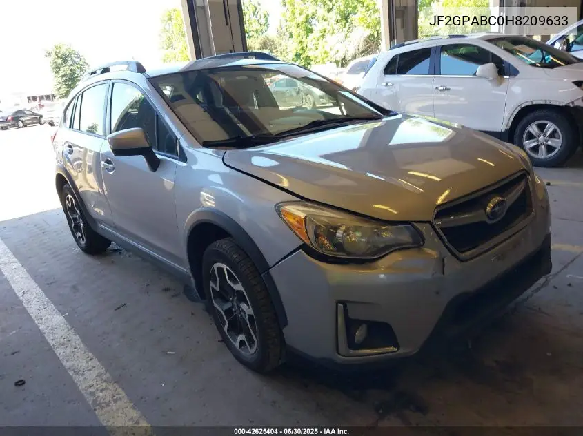 2017 Subaru Crosstrek Premium VIN: JF2GPABC0H8209633 Lot: 42625404