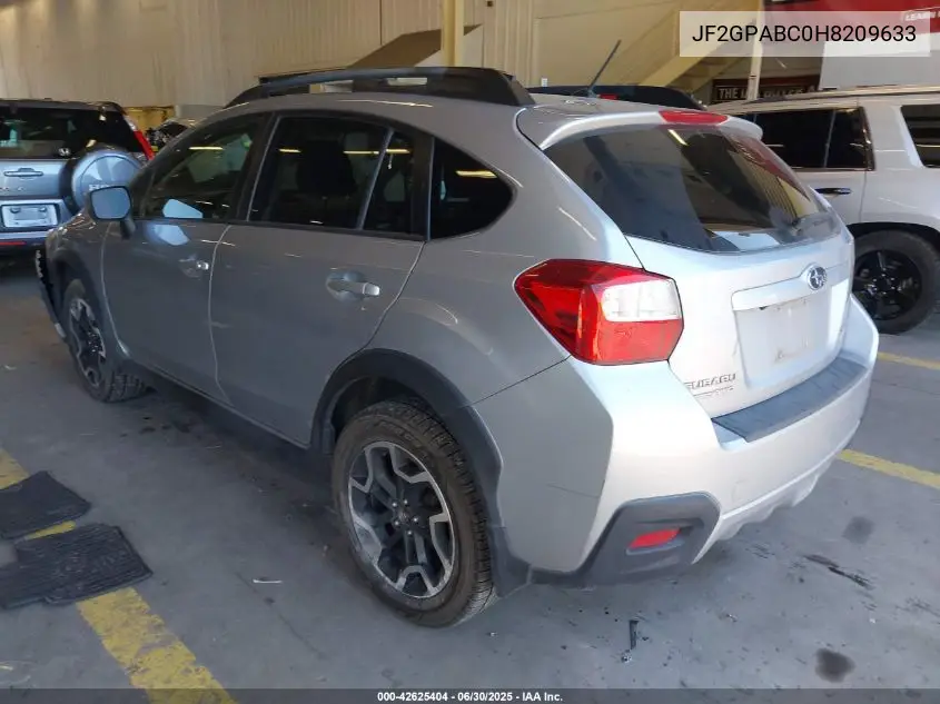 2017 Subaru Crosstrek Premium VIN: JF2GPABC0H8209633 Lot: 42625404