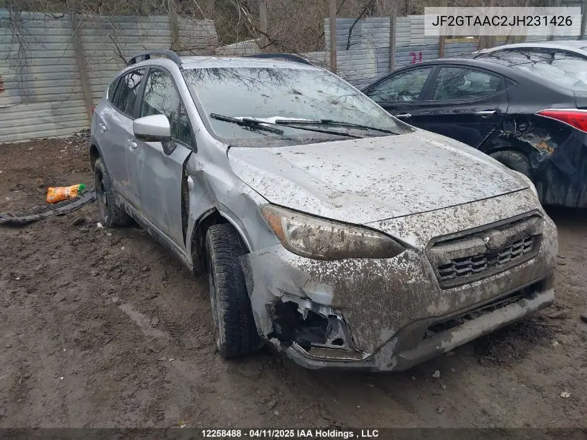2018 Subaru Crosstrek Convenience VIN: JF2GTAAC2JH231426 Lot: 12258488