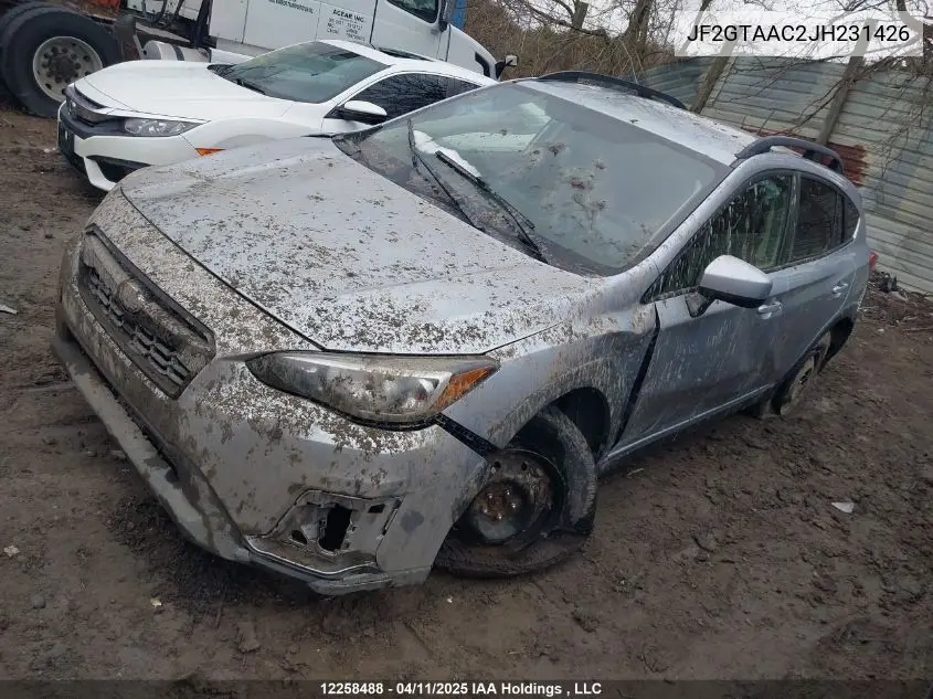 2018 Subaru Crosstrek Convenience VIN: JF2GTAAC2JH231426 Lot: 12258488