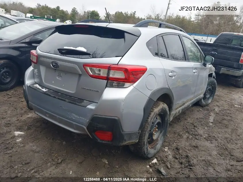 2018 Subaru Crosstrek Convenience VIN: JF2GTAAC2JH231426 Lot: 12258488