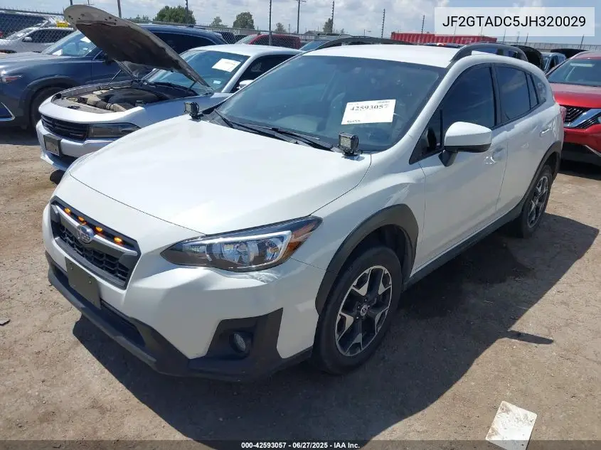 2018 Subaru Crosstrek 2.0I Premium VIN: JF2GTADC5JH320029 Lot: 42593057