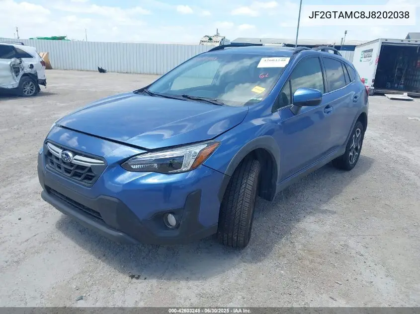 2018 Subaru Crosstrek 2.0I Limited VIN: JF2GTAMC8J8202038 Lot: 42603248