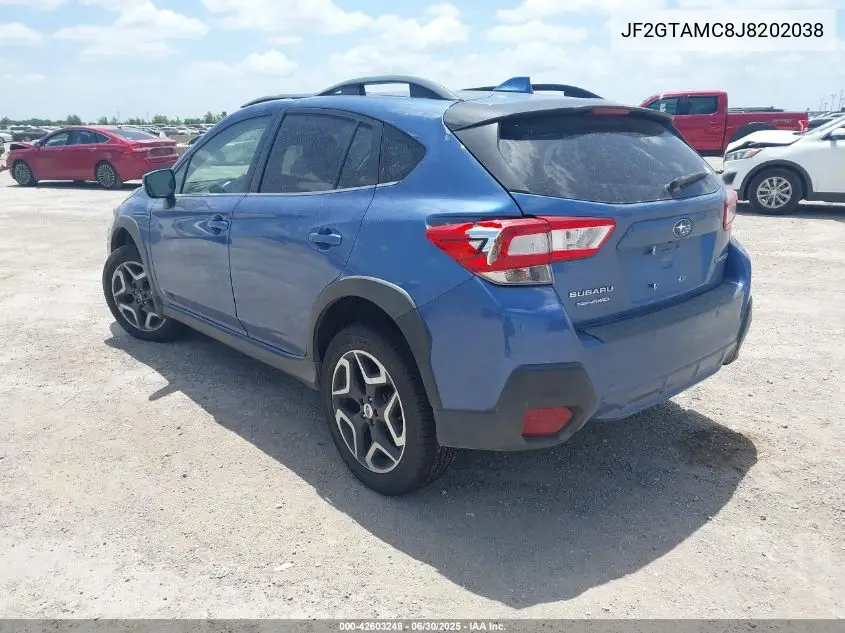 2018 Subaru Crosstrek 2.0I Limited VIN: JF2GTAMC8J8202038 Lot: 42603248