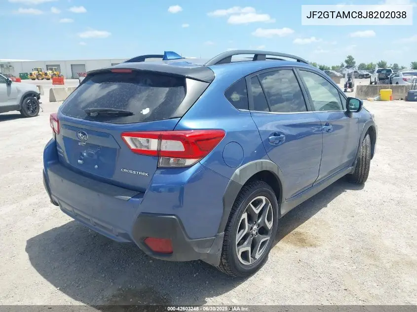 2018 Subaru Crosstrek 2.0I Limited VIN: JF2GTAMC8J8202038 Lot: 42603248