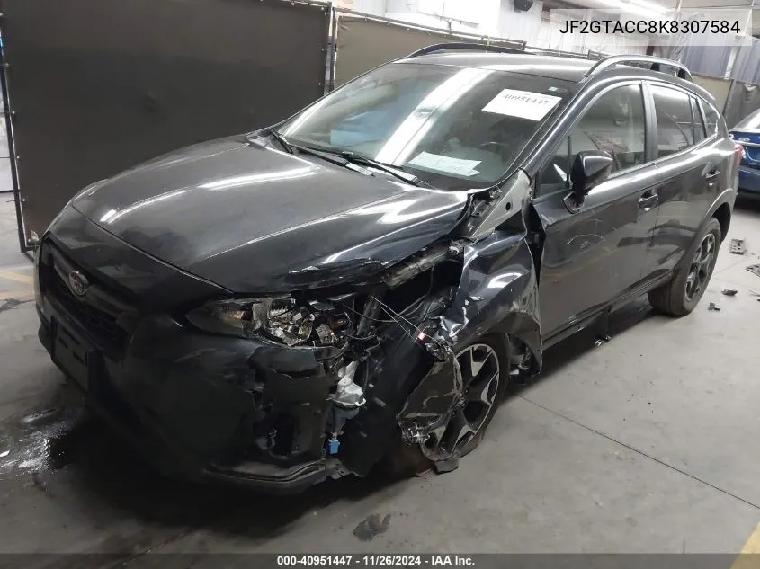 2019 Subaru Crosstrek 2.0I Premium VIN: JF2GTACC8K8307584 Lot: 40951447
