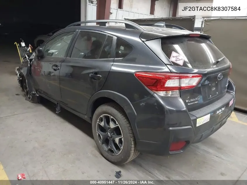 2019 Subaru Crosstrek 2.0I Premium VIN: JF2GTACC8K8307584 Lot: 40951447