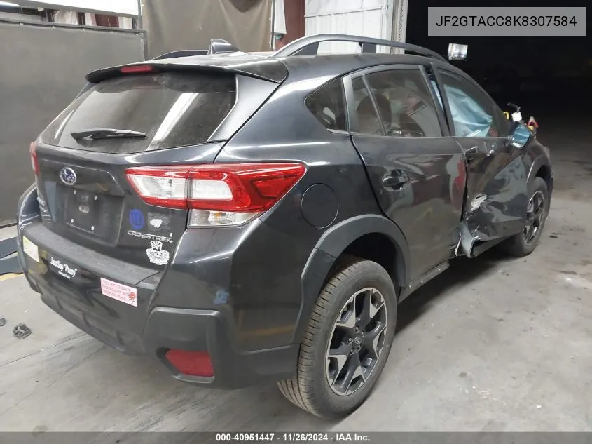 2019 Subaru Crosstrek 2.0I Premium VIN: JF2GTACC8K8307584 Lot: 40951447