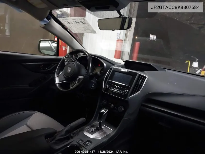 2019 Subaru Crosstrek 2.0I Premium VIN: JF2GTACC8K8307584 Lot: 40951447