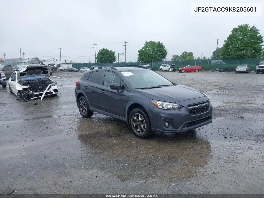 2019 Subaru Crosstrek 2.0I Premium VIN: JF2GTACC9K8205601 Lot: 42241702