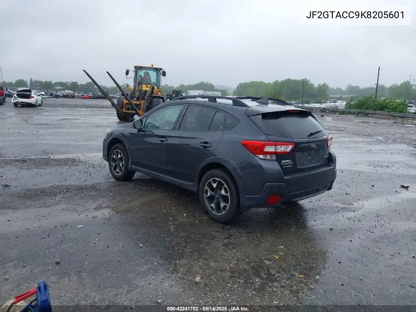 2019 Subaru Crosstrek 2.0I Premium VIN: JF2GTACC9K8205601 Lot: 42241702