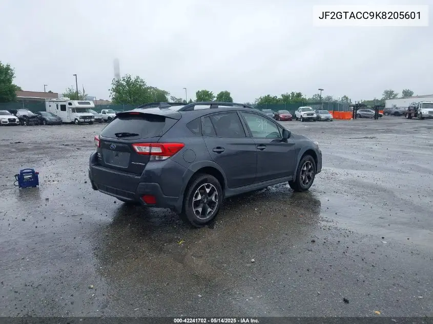 2019 Subaru Crosstrek 2.0I Premium VIN: JF2GTACC9K8205601 Lot: 42241702