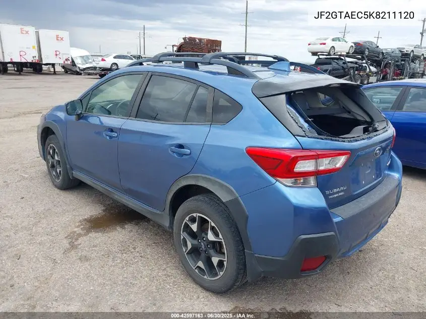 2019 Subaru Crosstrek 2.0I Premium VIN: JF2GTAEC5K8211120 Lot: 42597163