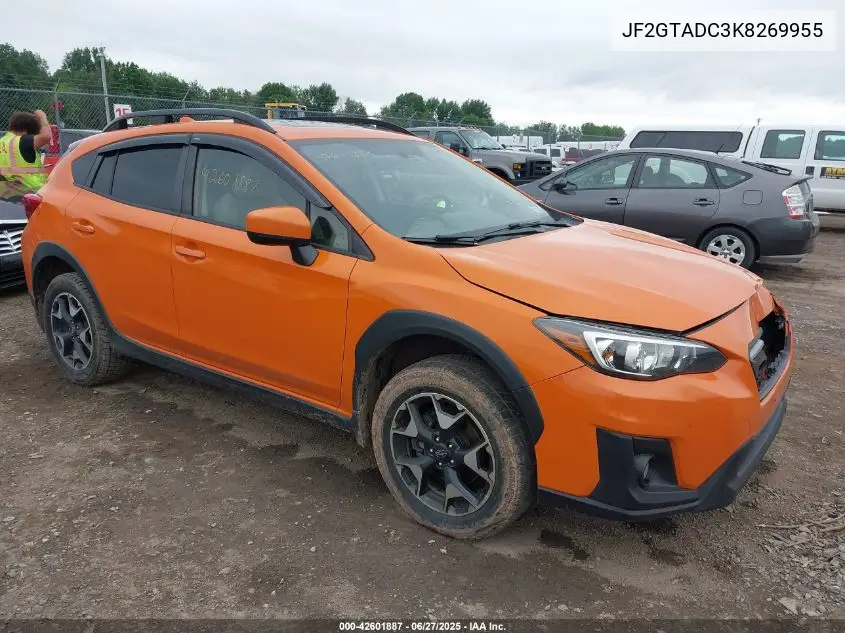 2019 Subaru Crosstrek 2.0I Premium VIN: JF2GTADC3K8269955 Lot: 42601887