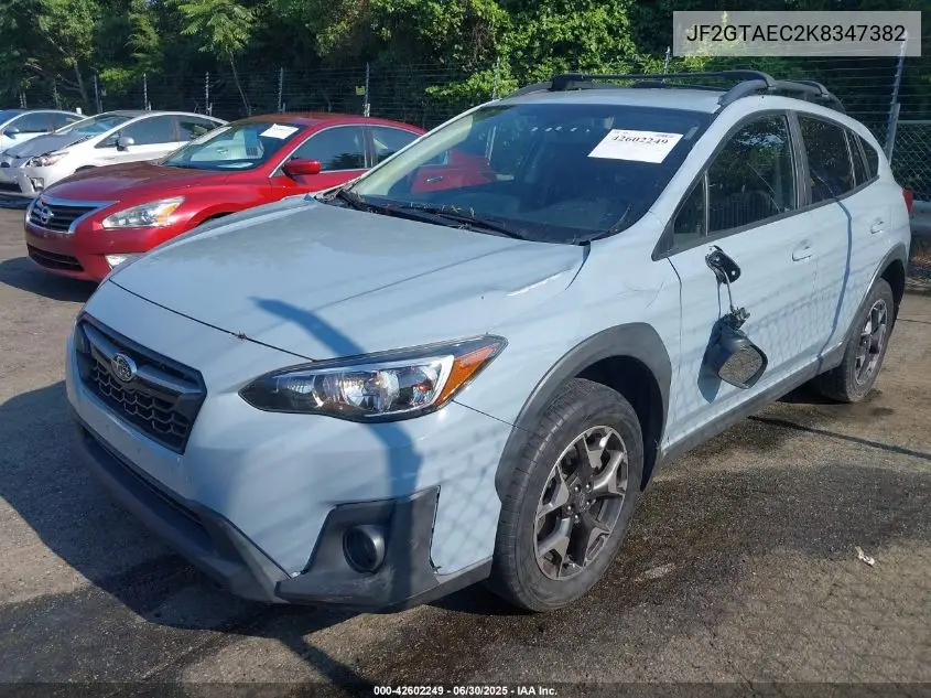 2019 Subaru Crosstrek 2.0I Premium VIN: JF2GTAEC2K8347382 Lot: 42602249
