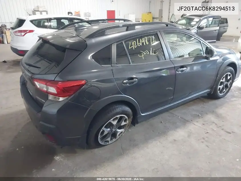 2019 Subaru Crosstrek 2.0I Premium VIN: JF2GTACC6K8294513 Lot: 42619876