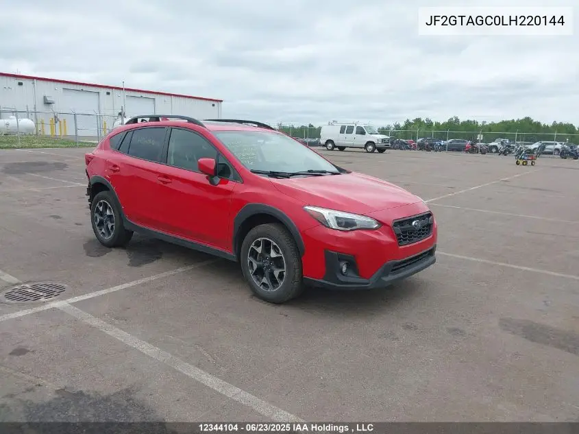 2020 Subaru Crosstrek Premium VIN: JF2GTAGC0LH220144 Lot: 12344104