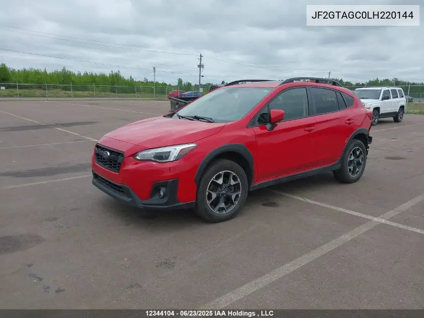 2020 Subaru Crosstrek Premium VIN: JF2GTAGC0LH220144 Lot: 12344104