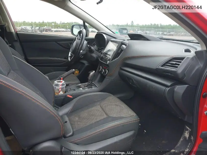 2020 Subaru Crosstrek Premium VIN: JF2GTAGC0LH220144 Lot: 12344104
