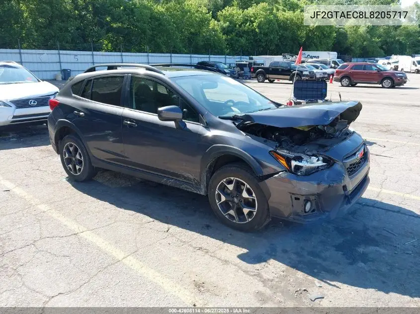 2020 Subaru Crosstrek Premium VIN: JF2GTAEC8L8205717 Lot: 42608114