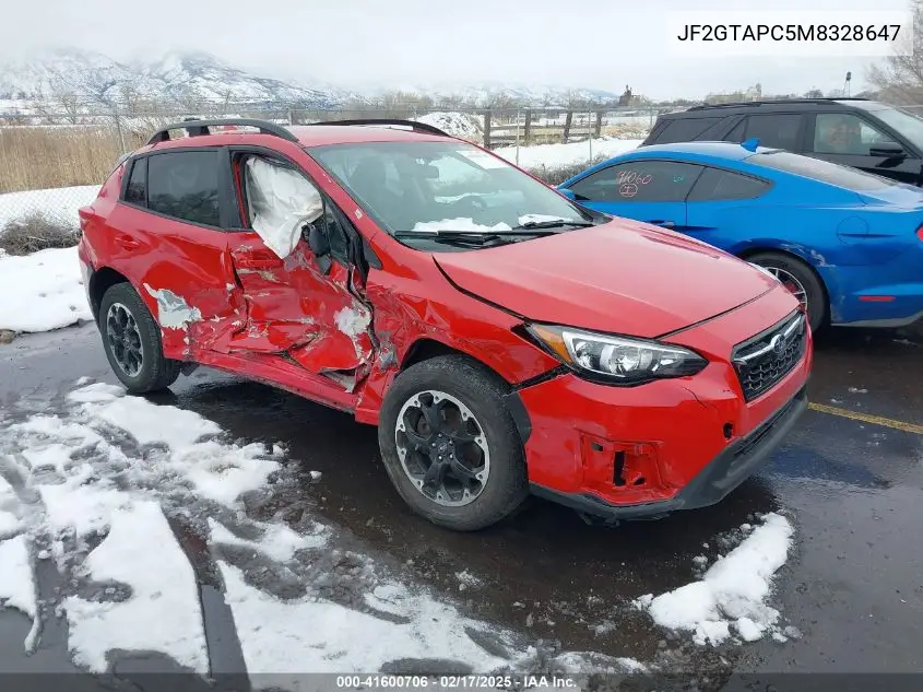 2021 Subaru Crosstrek Premium VIN: JF2GTAPC5M8328647 Lot: 41600706