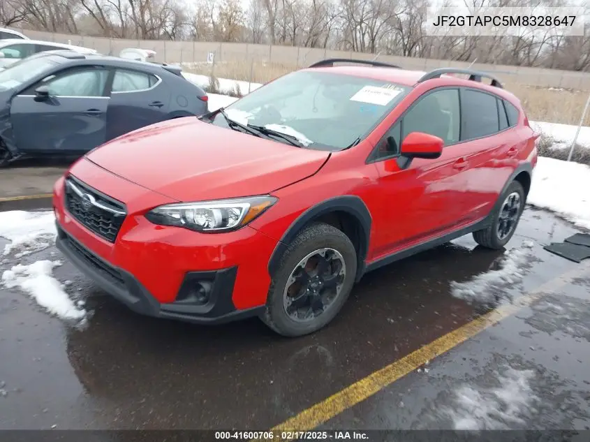 2021 Subaru Crosstrek Premium VIN: JF2GTAPC5M8328647 Lot: 41600706