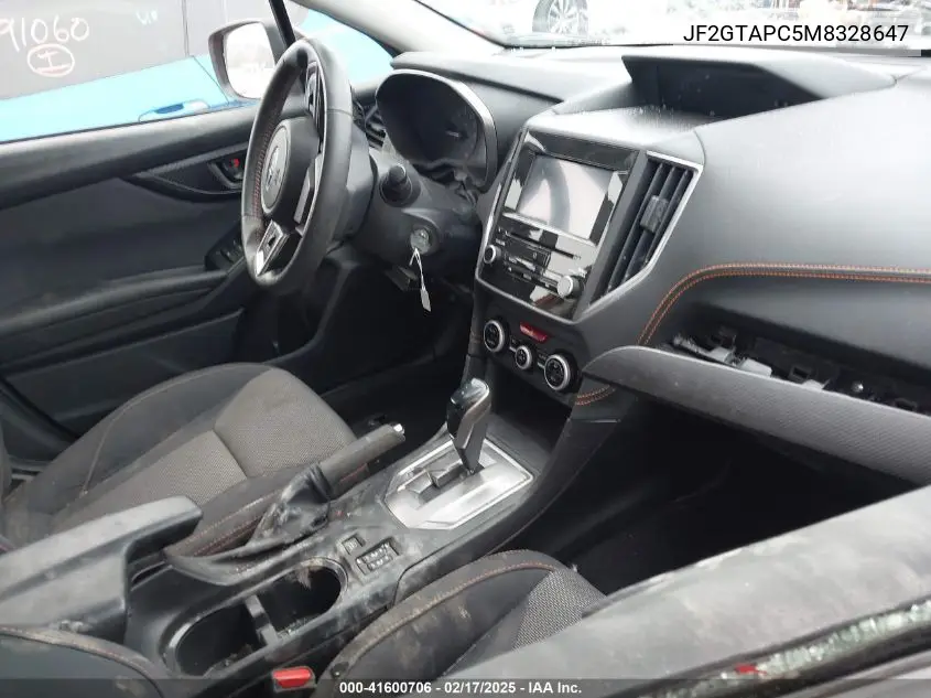 2021 Subaru Crosstrek Premium VIN: JF2GTAPC5M8328647 Lot: 41600706